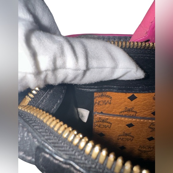 MCM Visetos Diamond Printed Small Tote Cognac EUC - Picture 7 of 11